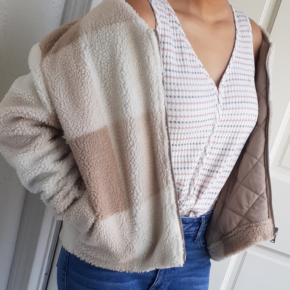 Adam Lippes x Target Fleece Plaid Jacket